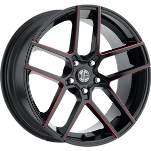 Gloss Black Red Mill Machined