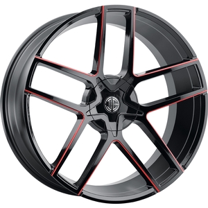Crave Alloys - NO.64 - Gloss Black Red Mill Machined