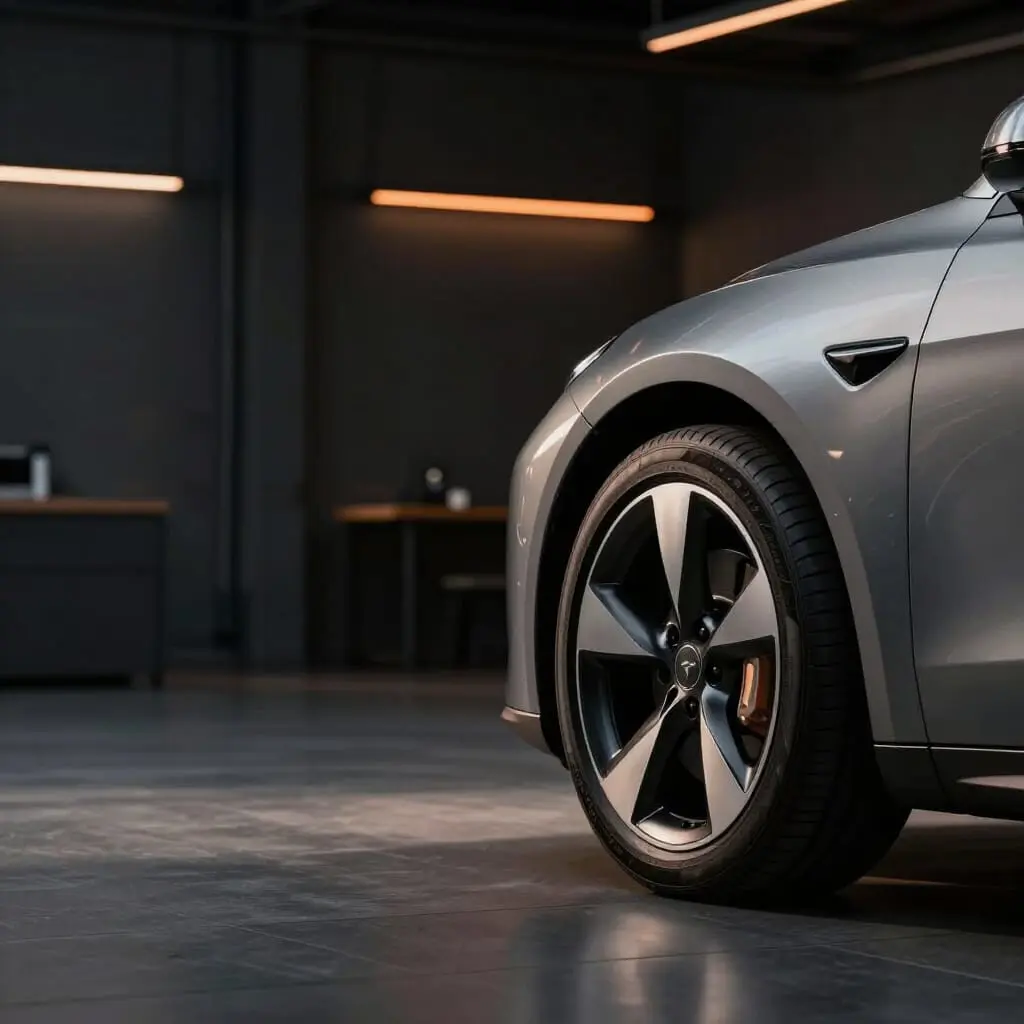 Automobile et pneu dans un atelier — WheelResource